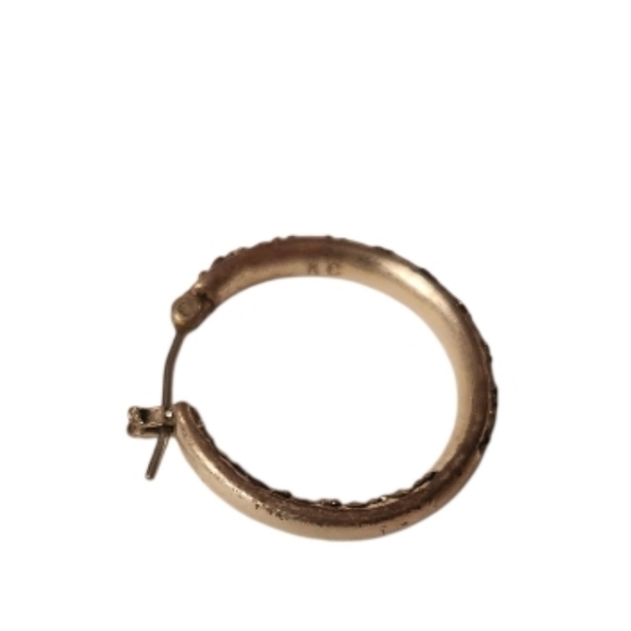 Kenneth Cole Silver Bejeweled Hoop Earrings - Picture 4 of 4